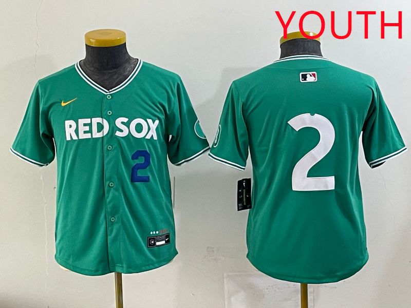 Youth 2025 Boston Red Sox #2 No Name Dark Green Joint Name Nike MLB Jersey style 12->youth mlb jersey->Youth Jersey
